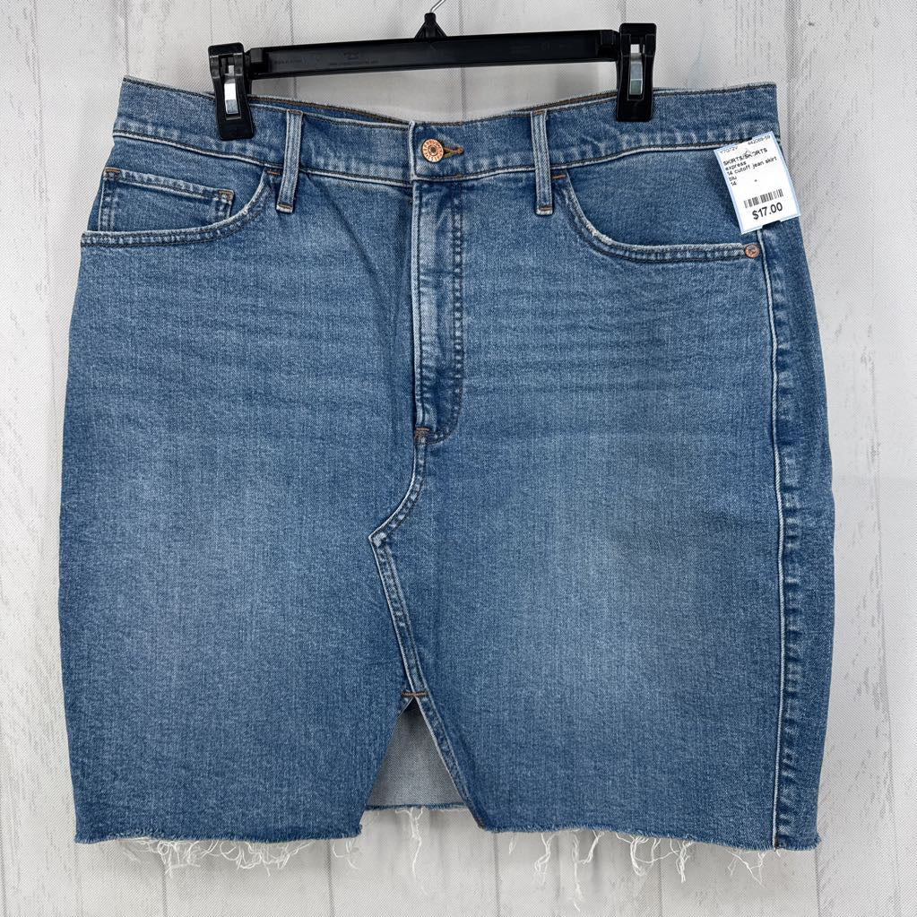 14 cutoff jean skirt