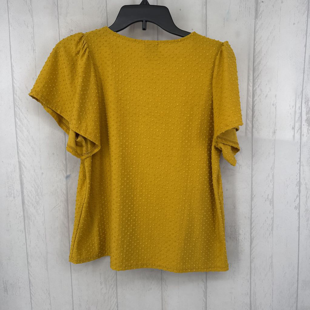 M swiss dot flutter slv top s/s