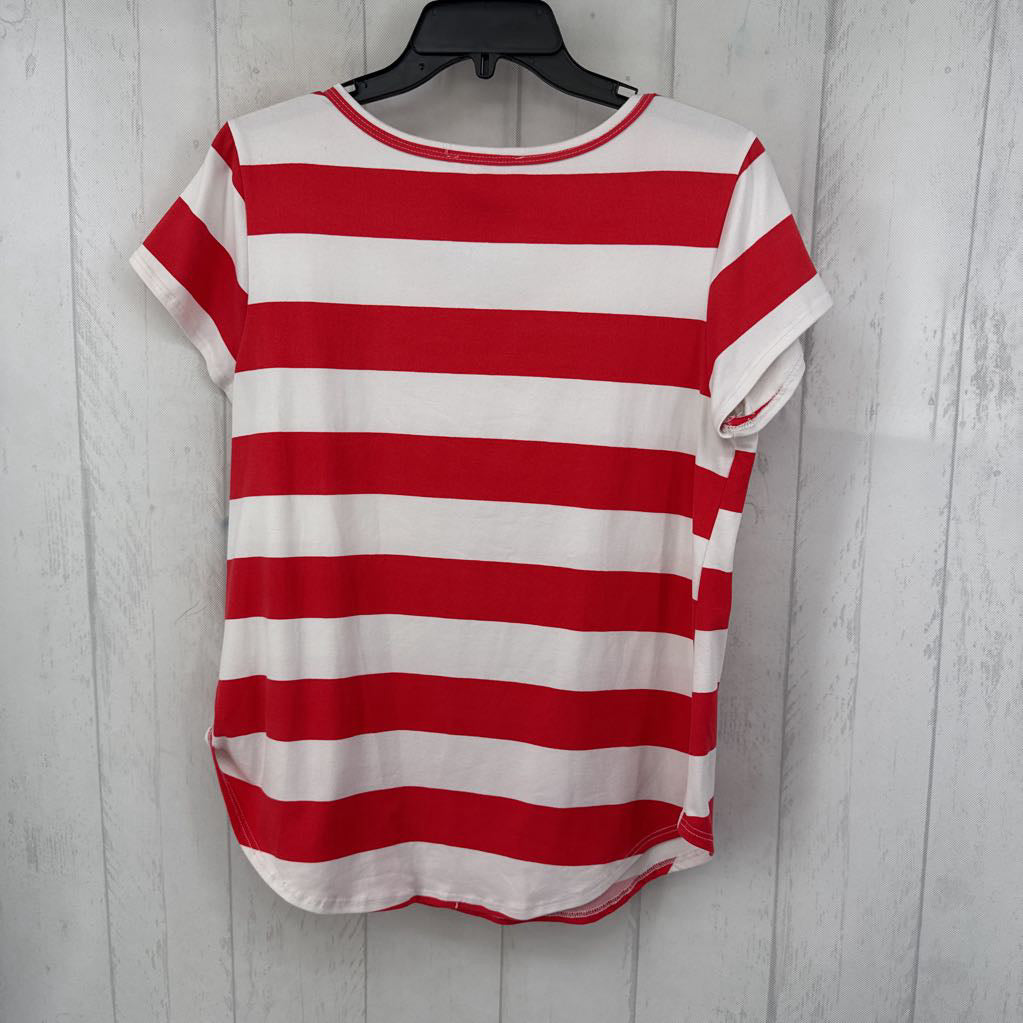 M v-neck striped s/s tee