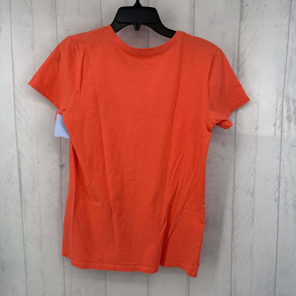 S graphic v-neck s/s tee -flower