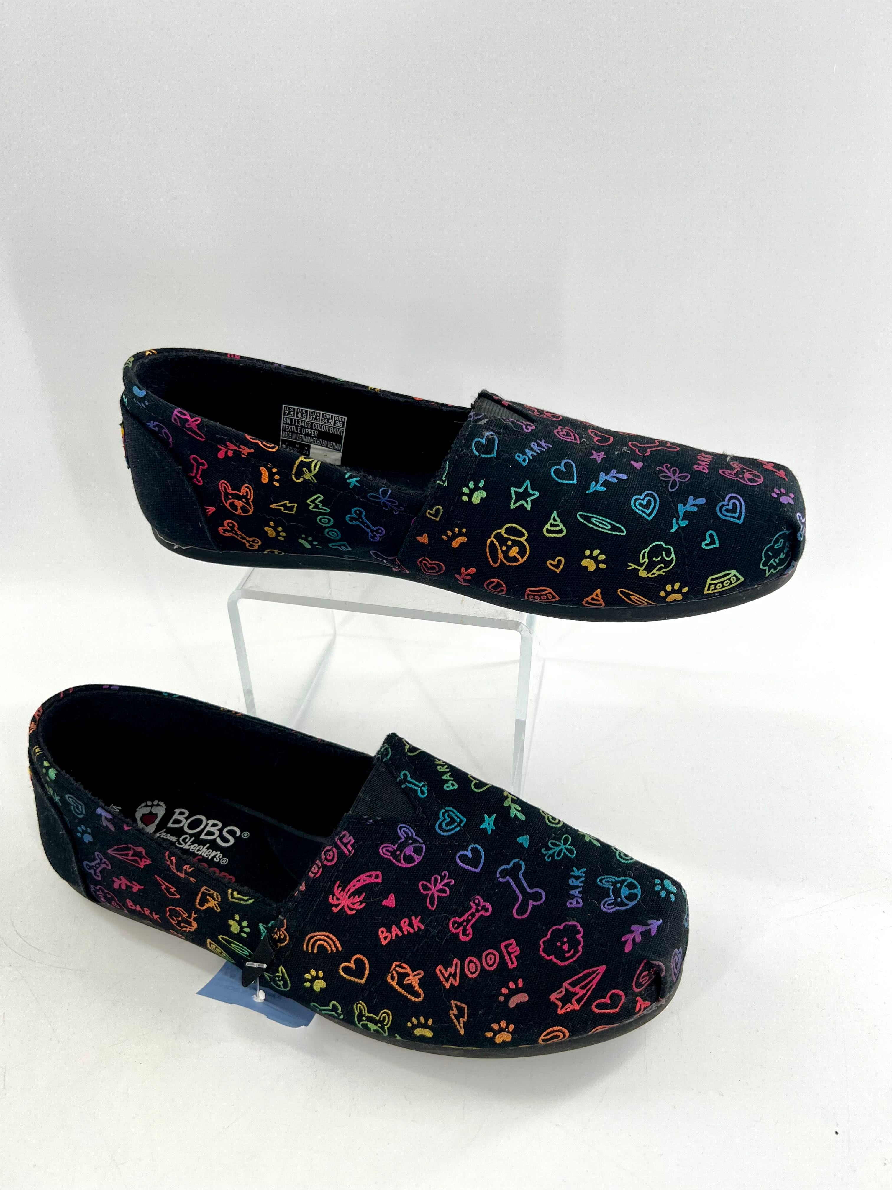 7.5 dog print loafers