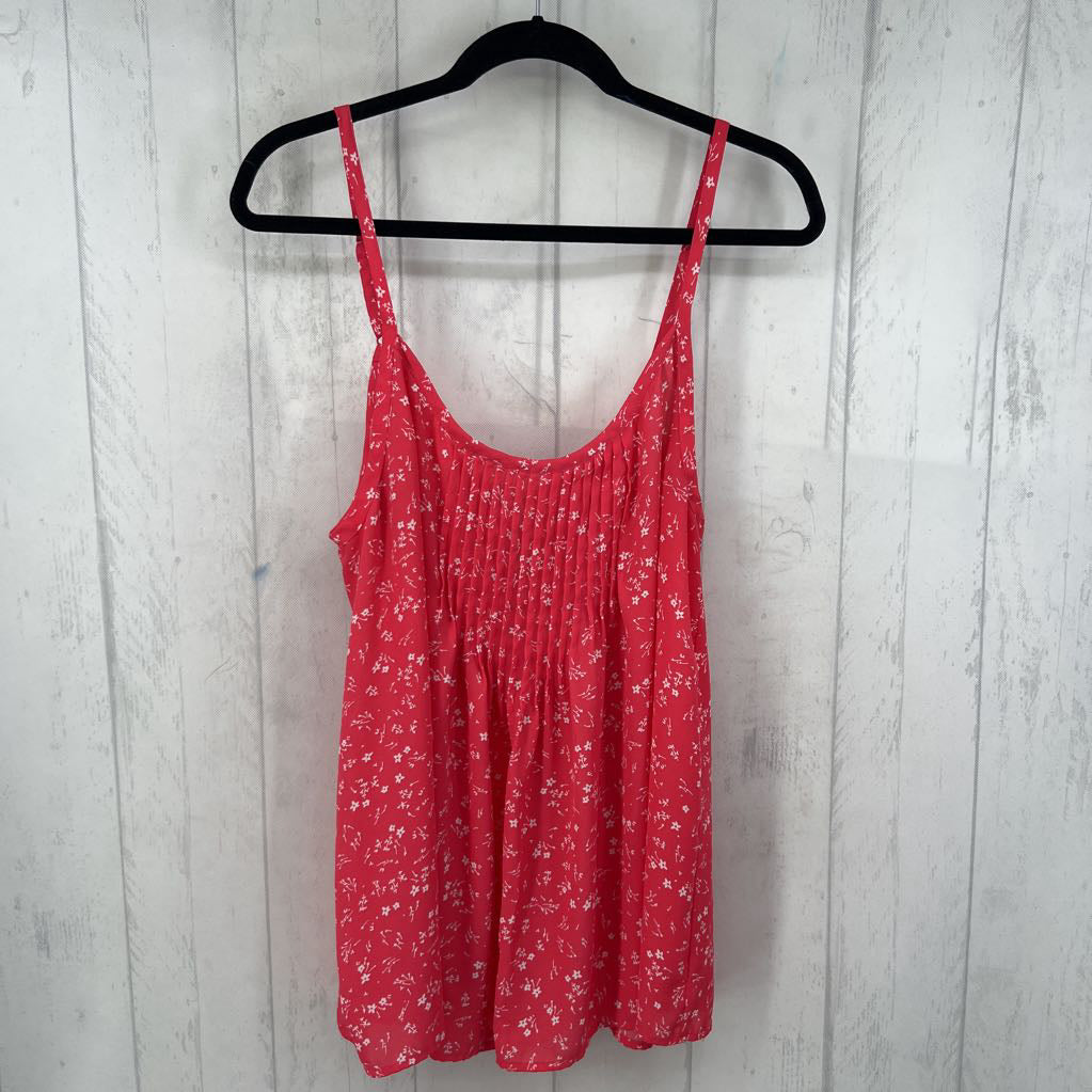 0 smocked flo print tank