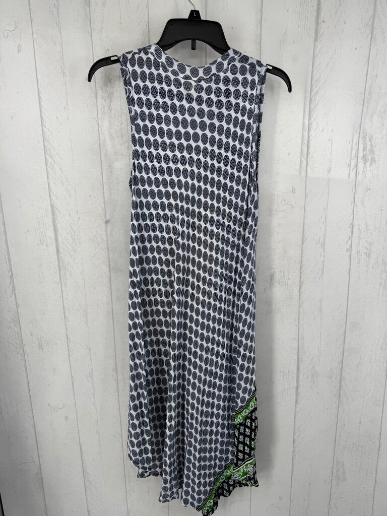 L slvls half button circle print dress