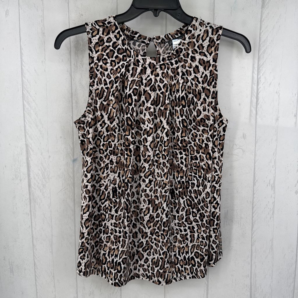 M pleated animal print tank