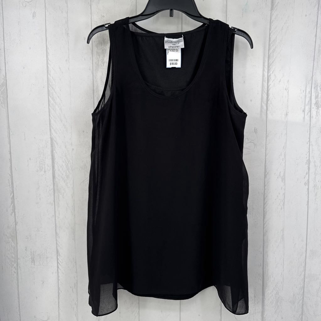 2pc M sheer tank w/ cami
