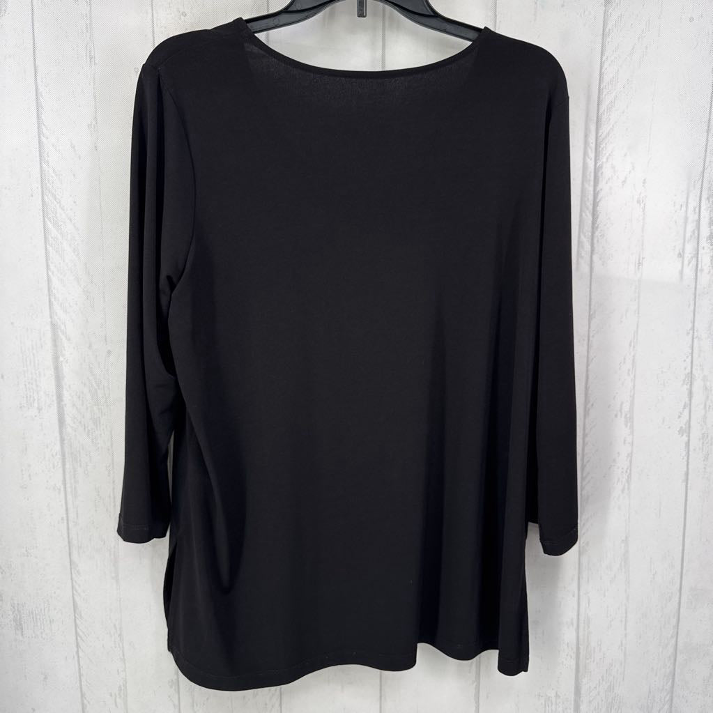 LP 3/4 slvl v-neck top