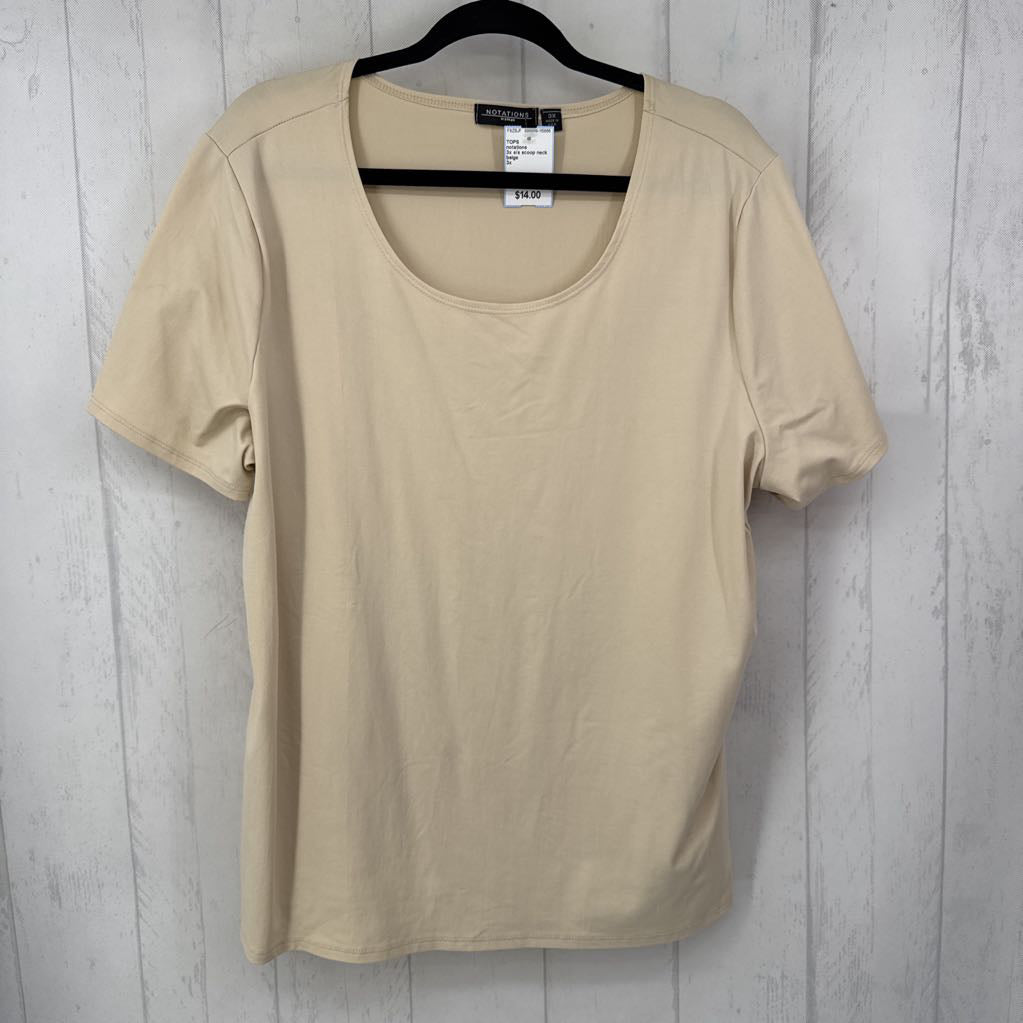 3x s/s scoop neck top