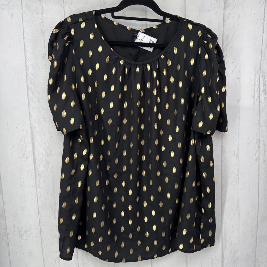 4xl puffy slv circle print top