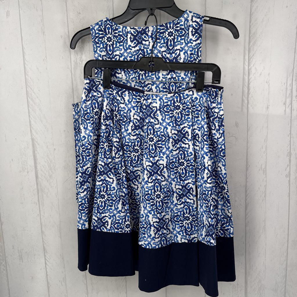 2pc XS/S slvls print tank & skirt set