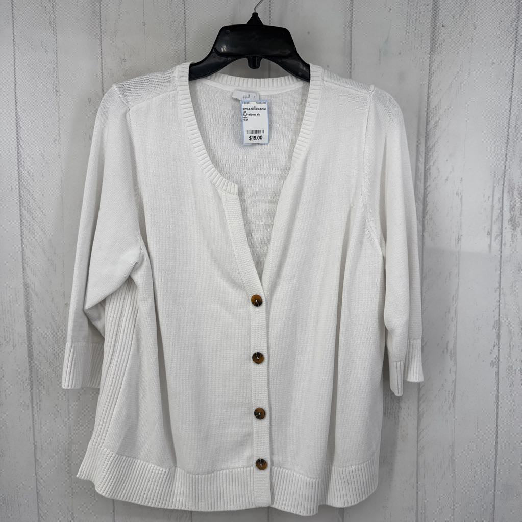 XLP elbow slv button cardigan