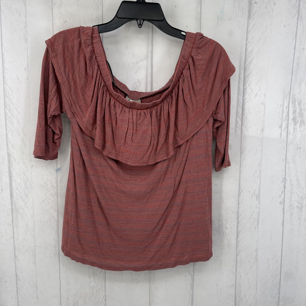 M ruffle off shoulder top
