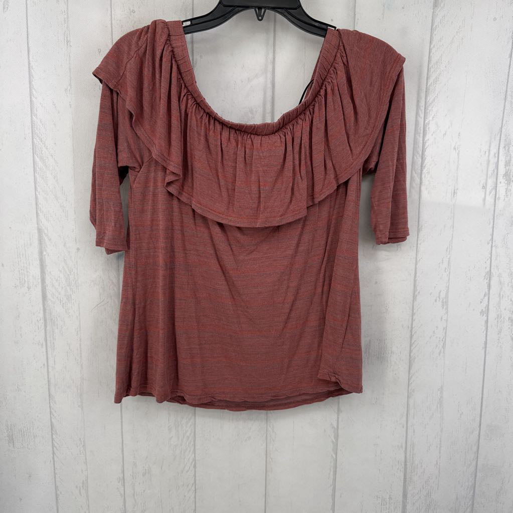 M ruffle off shoulder top