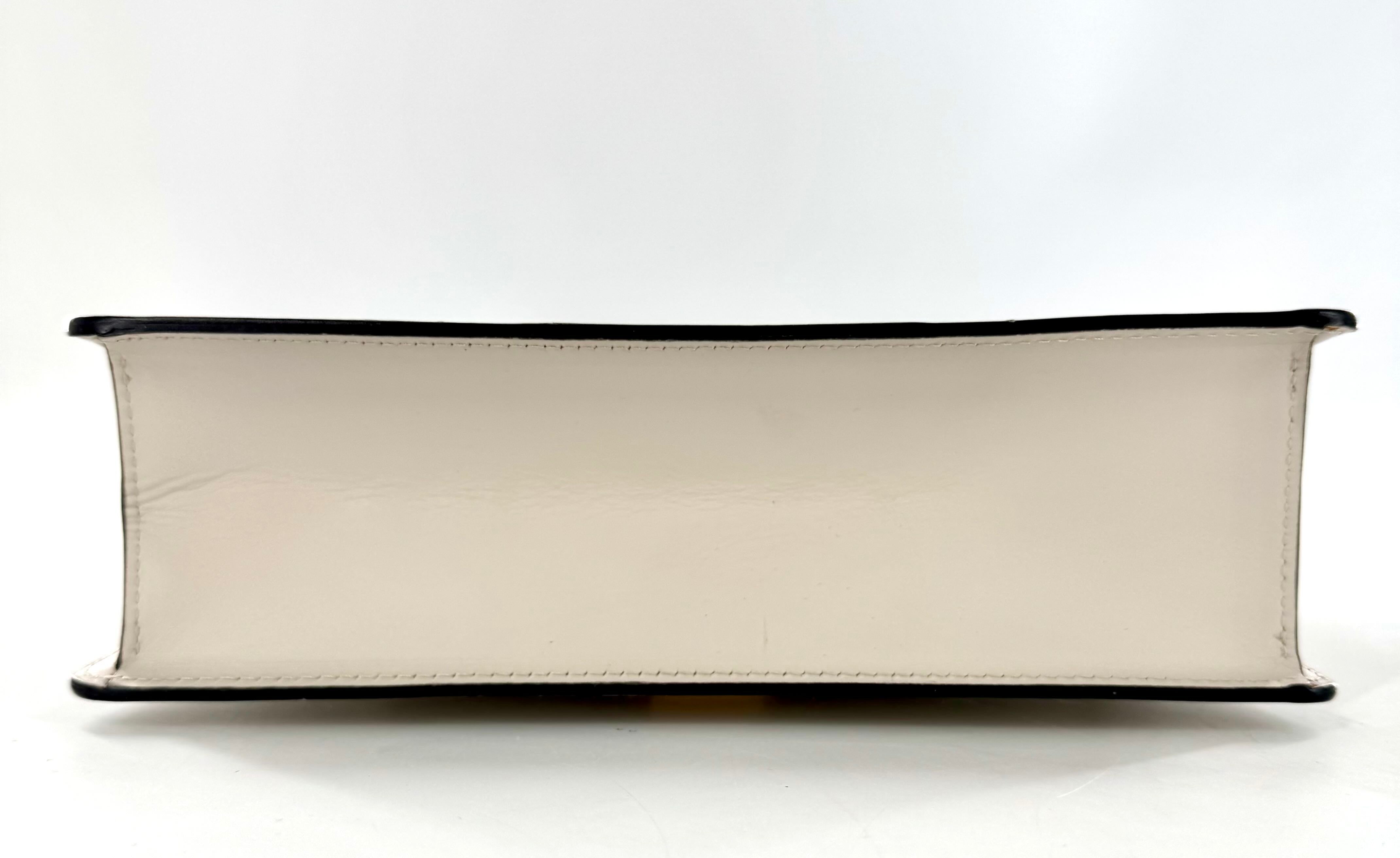 Gucci Calfskin Small Sylvie Shoulder Bag Off White w/ Ribbon Strap