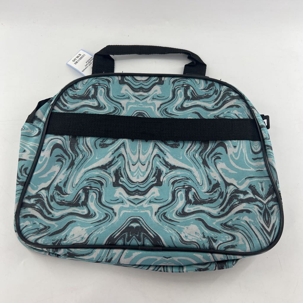 swirl print cosmetic bag