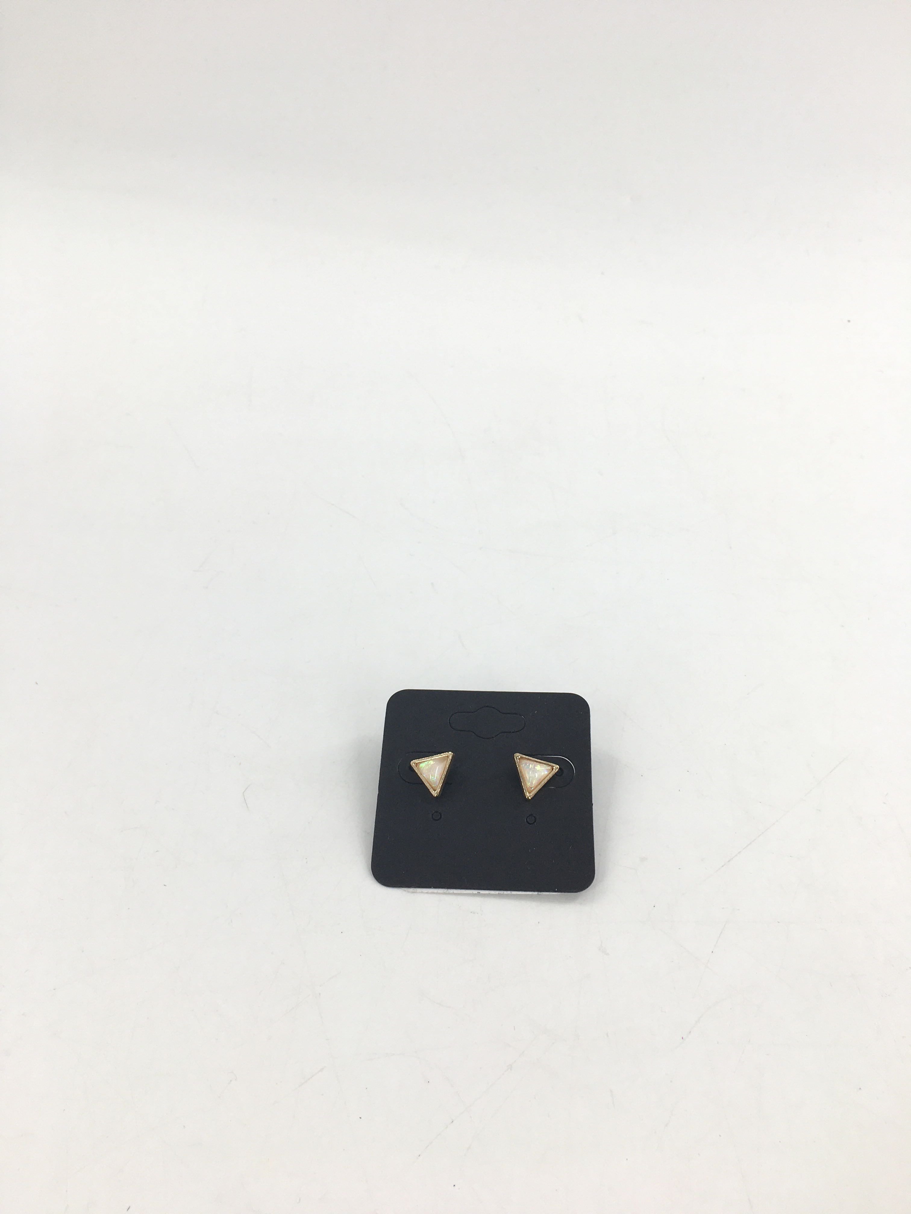 irridescent triangle earrings