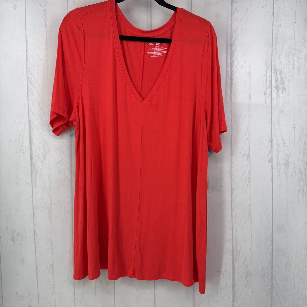 18/20 v-neck s/s top