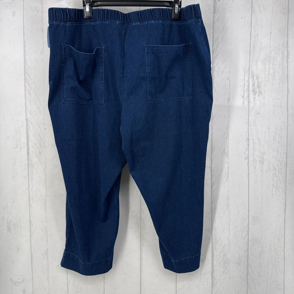 XLp pull-on denim capris