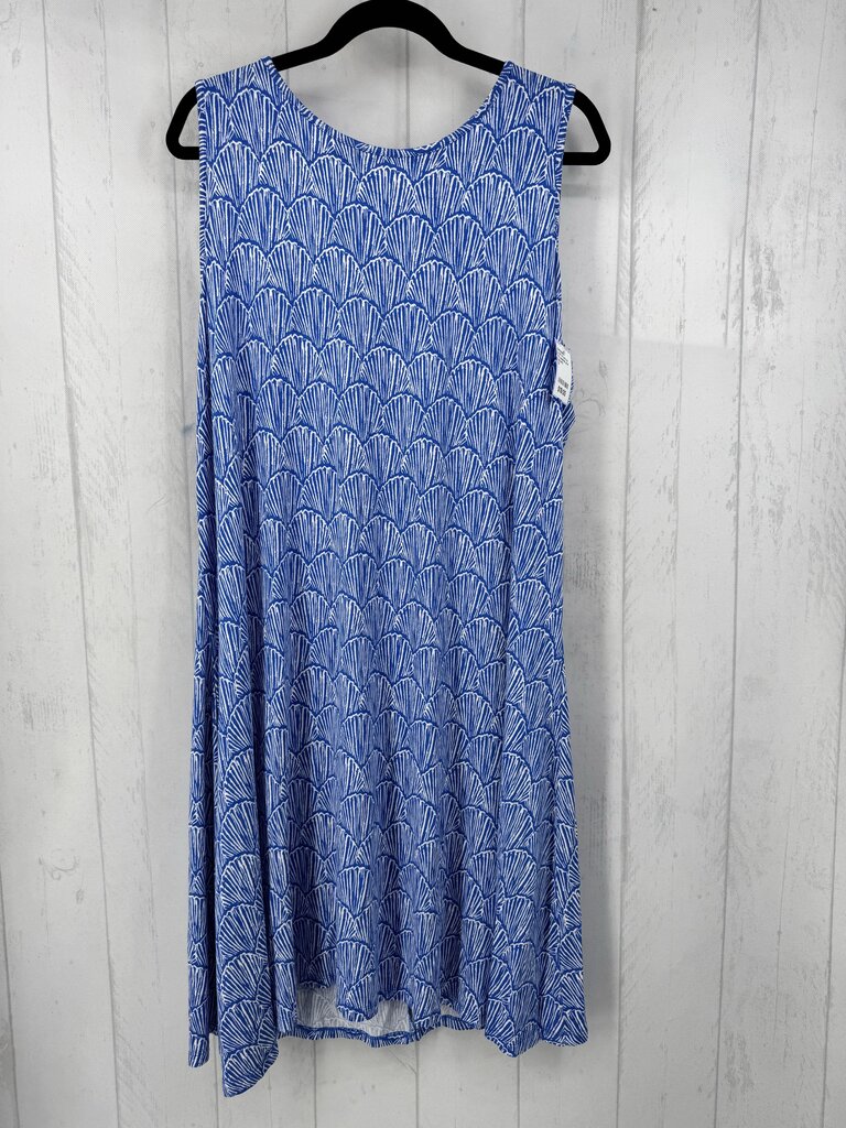 1X seashell print slvls dress