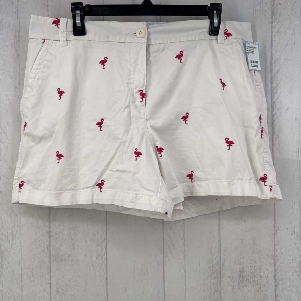 14 flamongo embroidered shorts