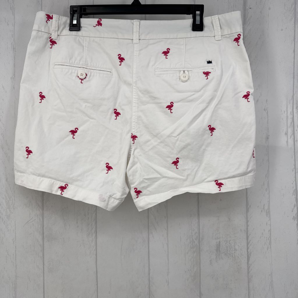 14 flamongo embroidered shorts