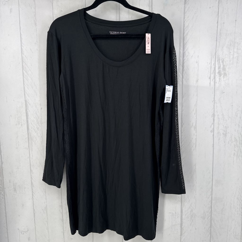 R45 S lace trim round neck l/s tunic