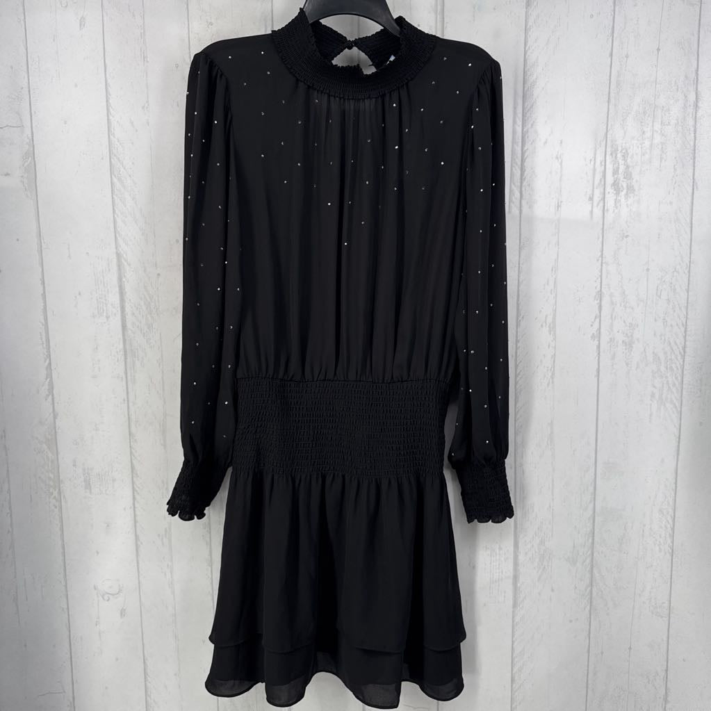 R170 M embelished smocked l/s dress