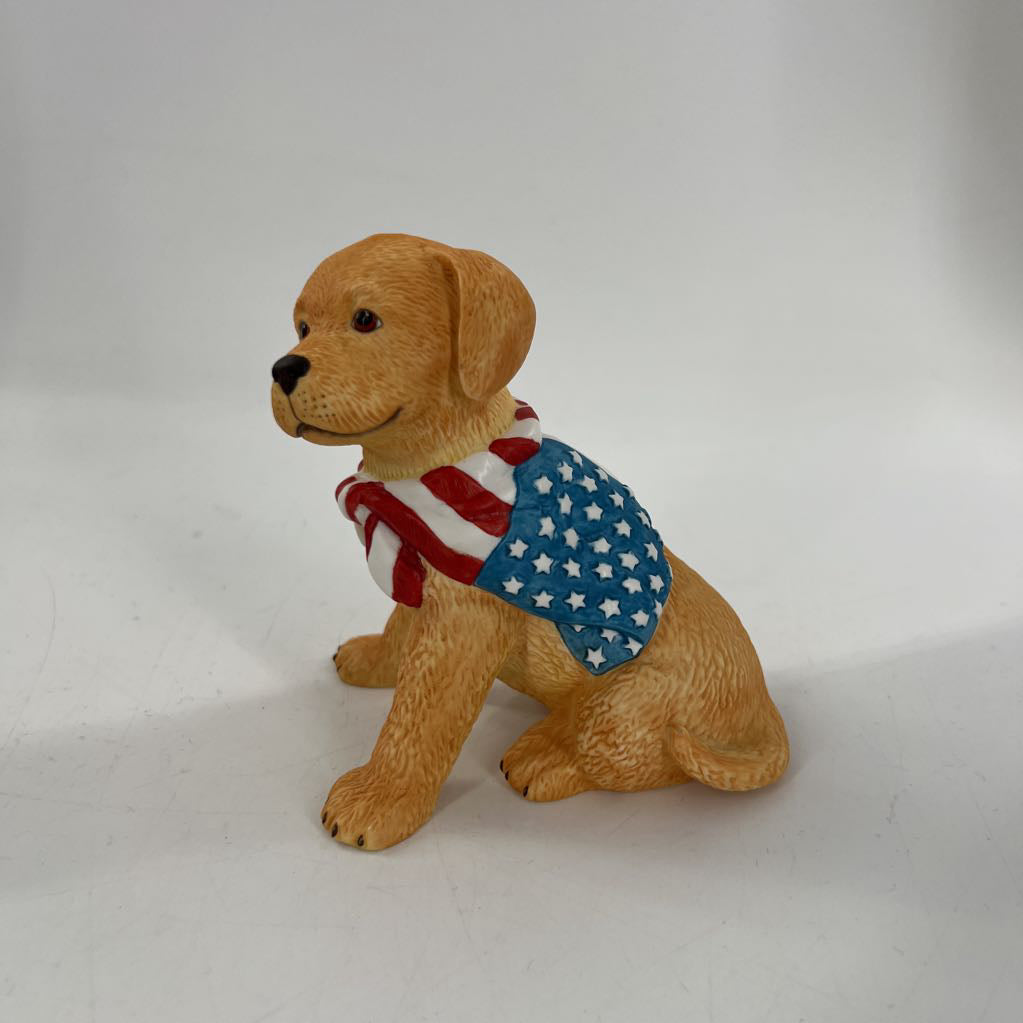 lenox patriotic puppy figurine
