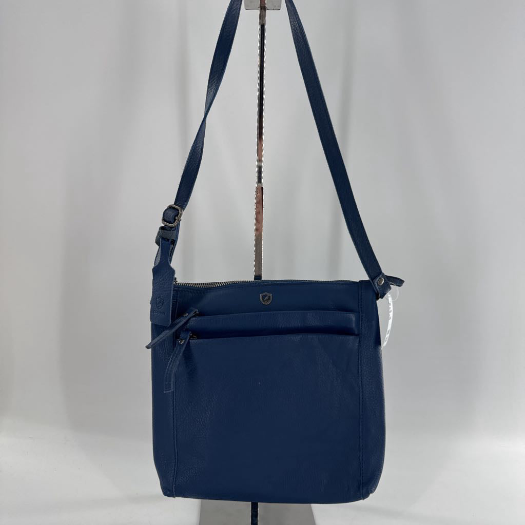 top zip leather crossbody