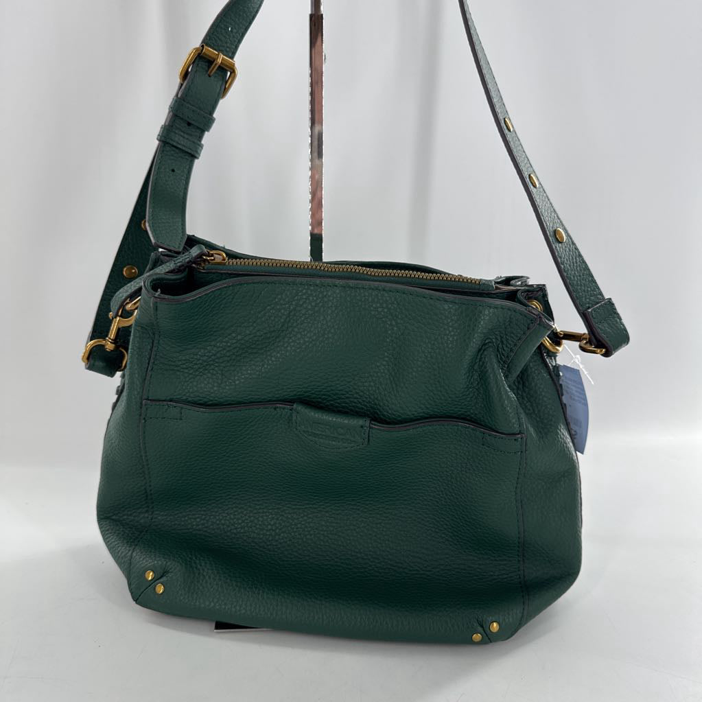 triple entry pebbled crossbody