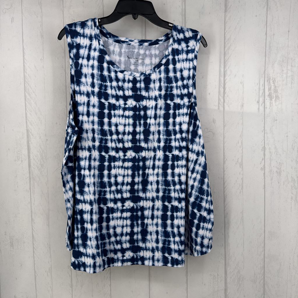 2X tie-dye round neck tank