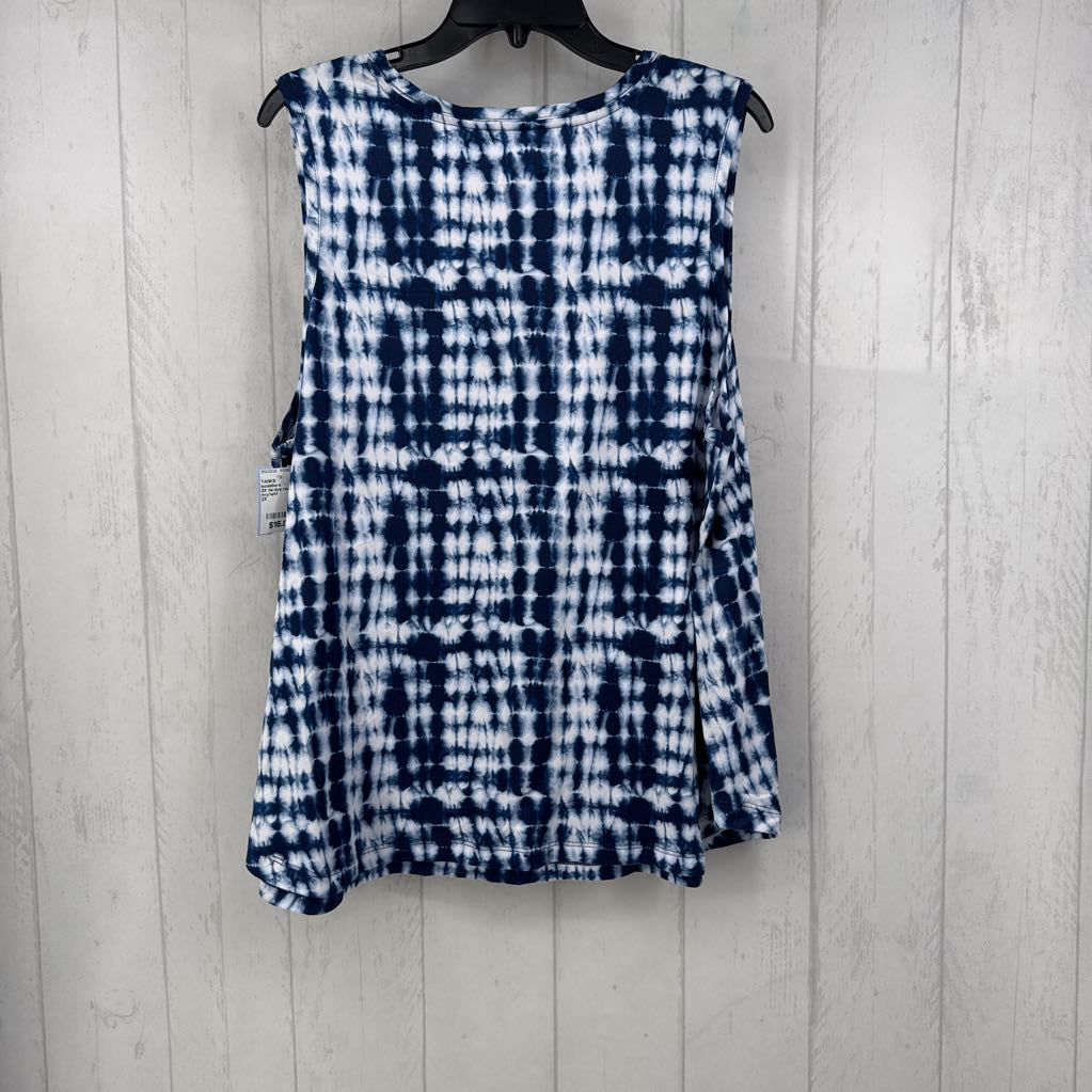 2X tie-dye round neck tank