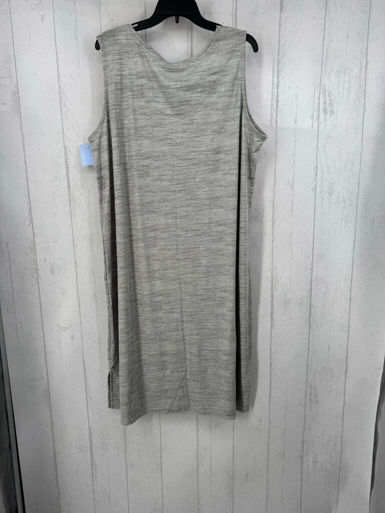 P2X ribbed scoop neck slvls dress