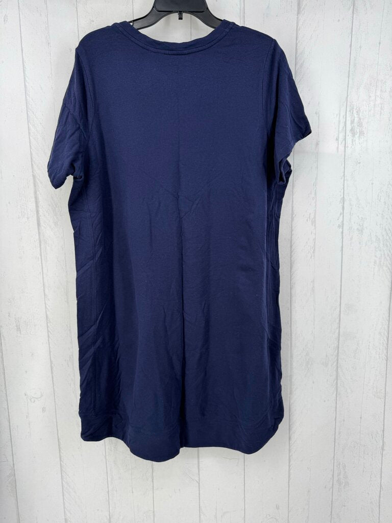 1X v- neck s/s t-shirt dress