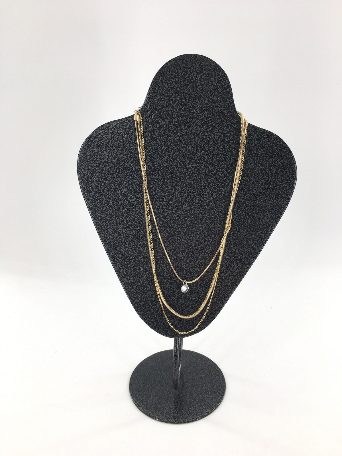 12" gold tone multi-chain necklace