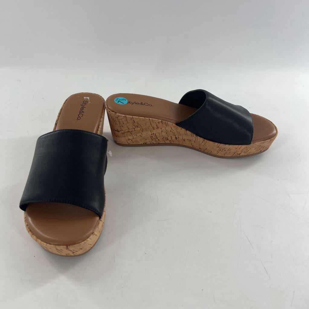 7.5 cork wedge heel sandal
