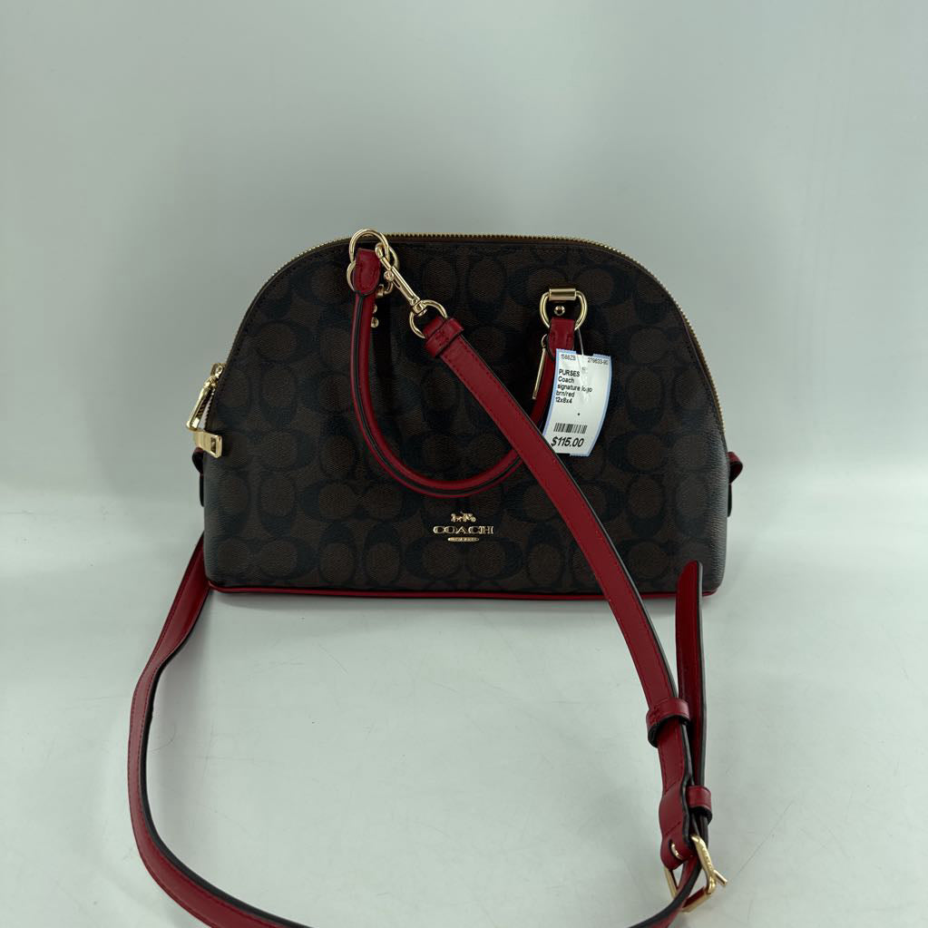 signature logo dome satchel