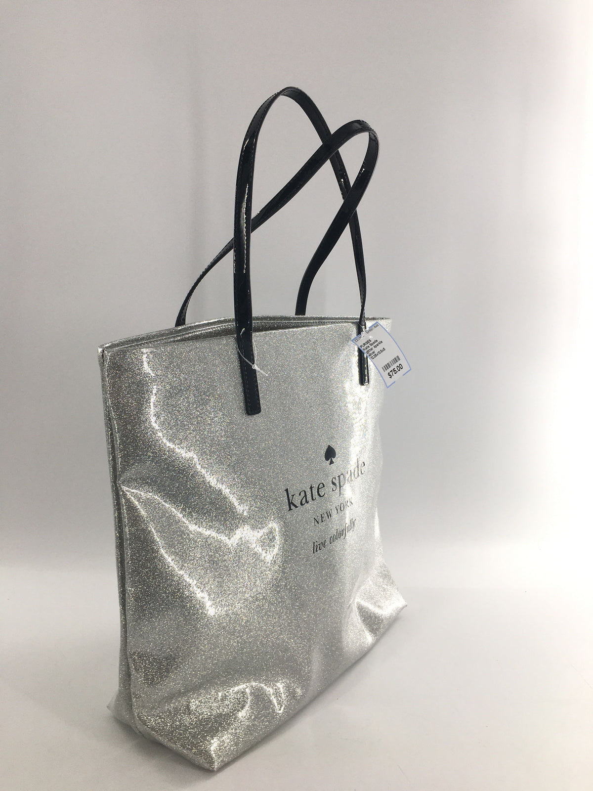 glitter sparkle shopper tote