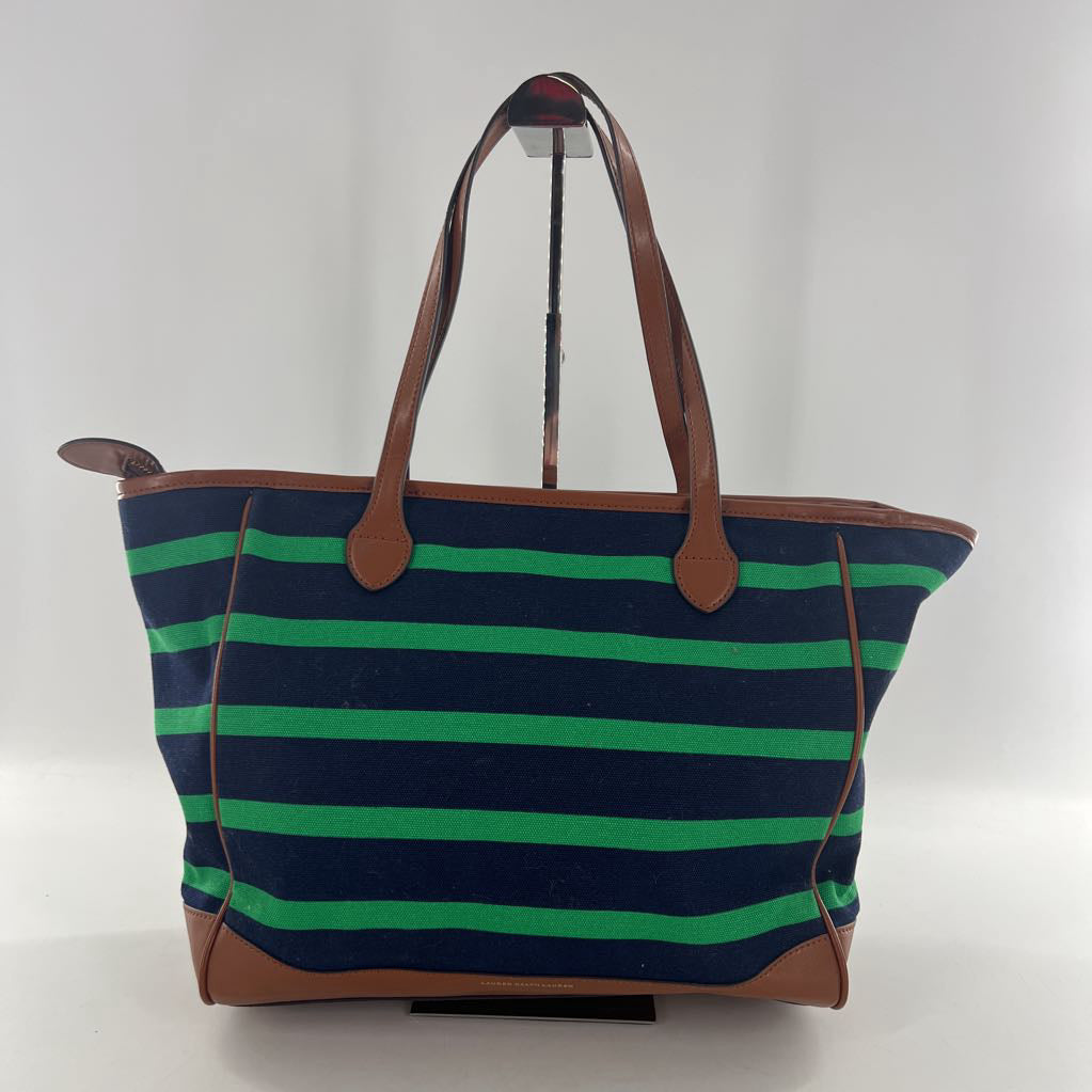 canvas striped tote bag