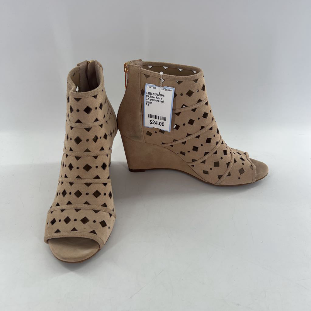 7.5 perforated wedge heels