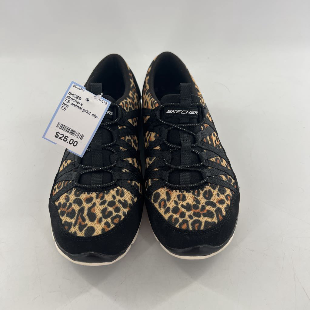 7.5 animal print slip-on sneaker