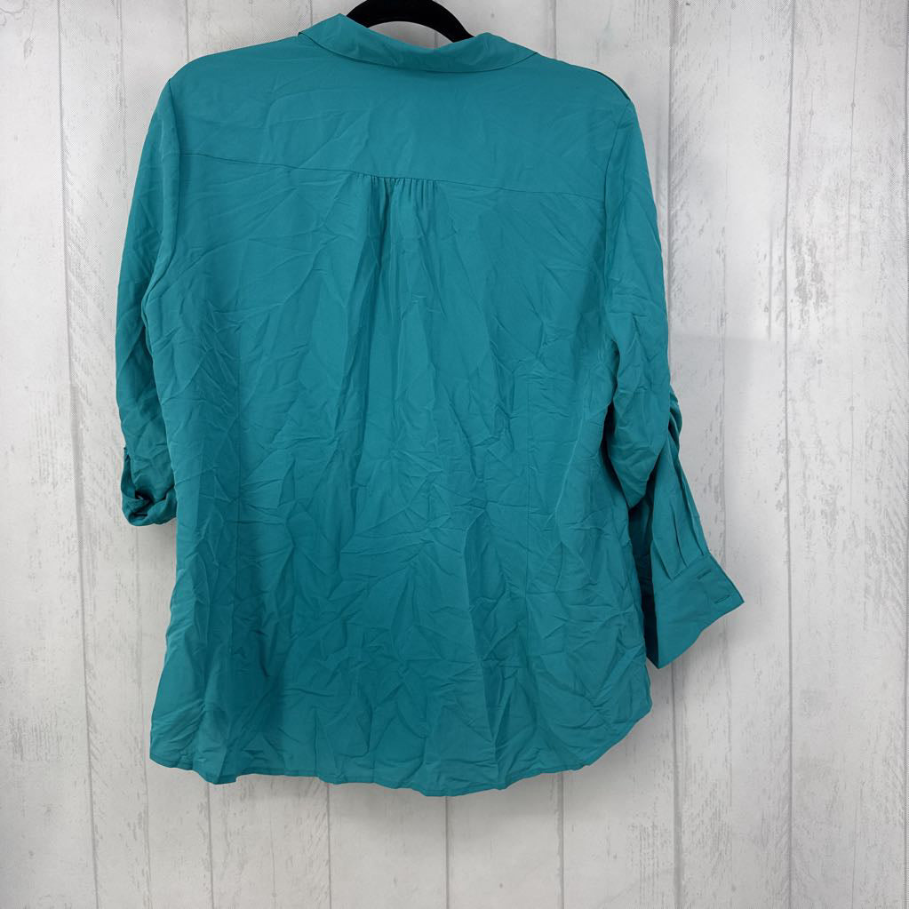 R60 14 button down tab slv top