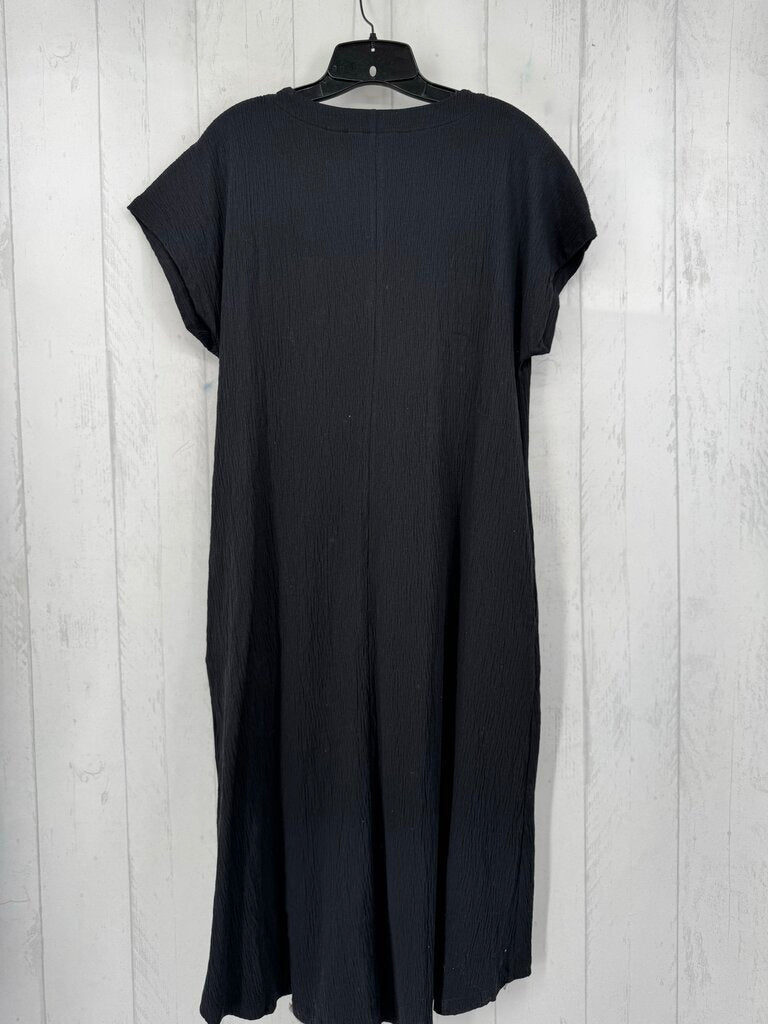 Mp textured v-neck s/s dress