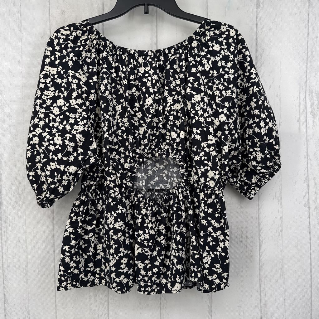 L flo print s/s top