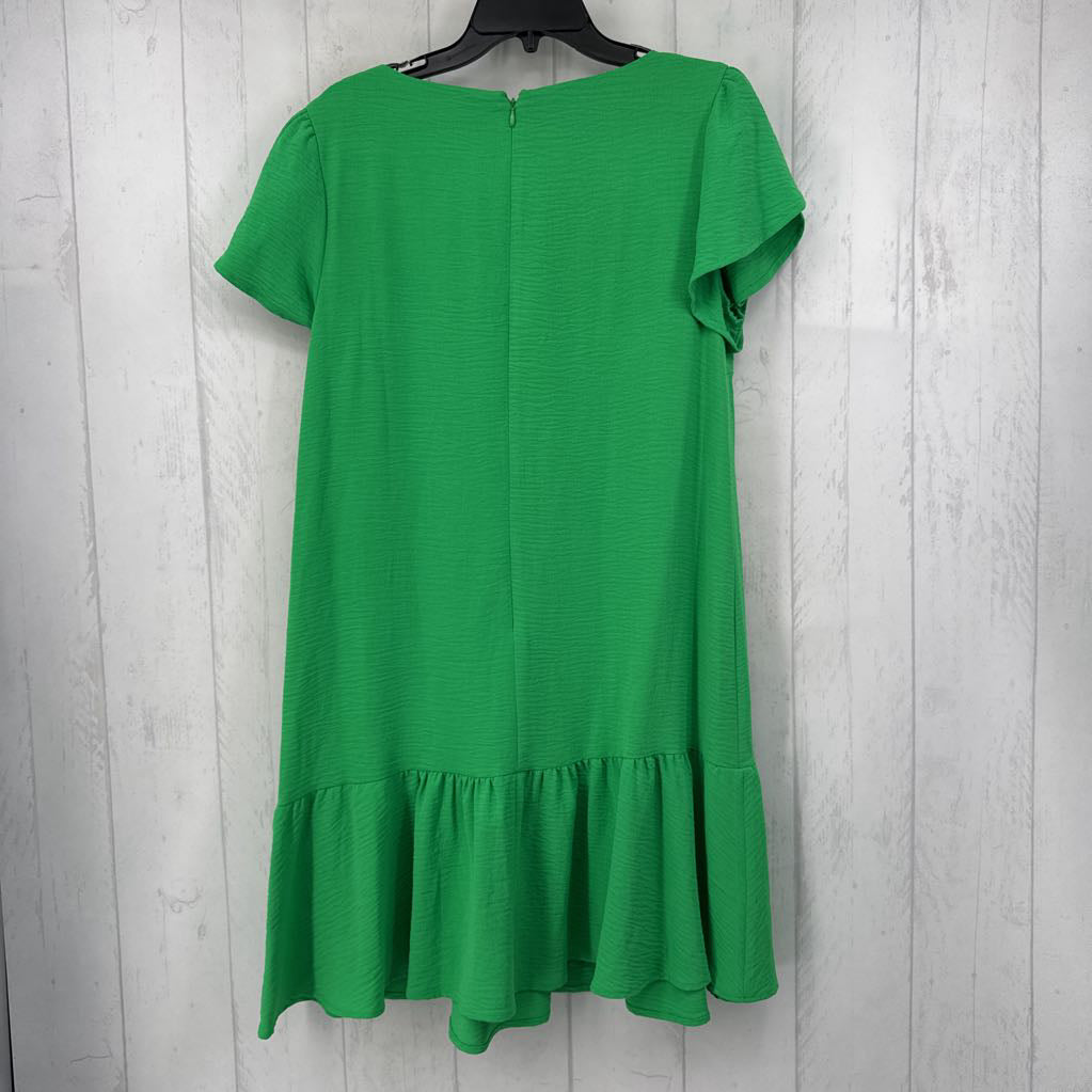 12 textured ruffle hem s/s dress