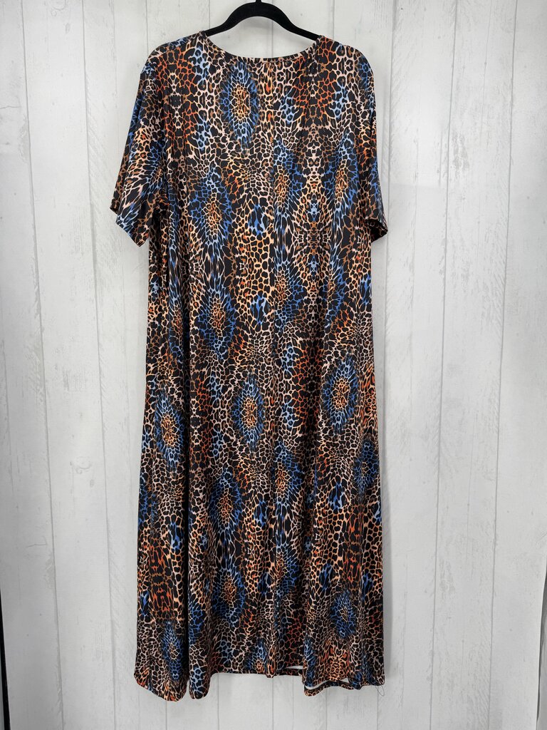 5XL animal print s/s dress