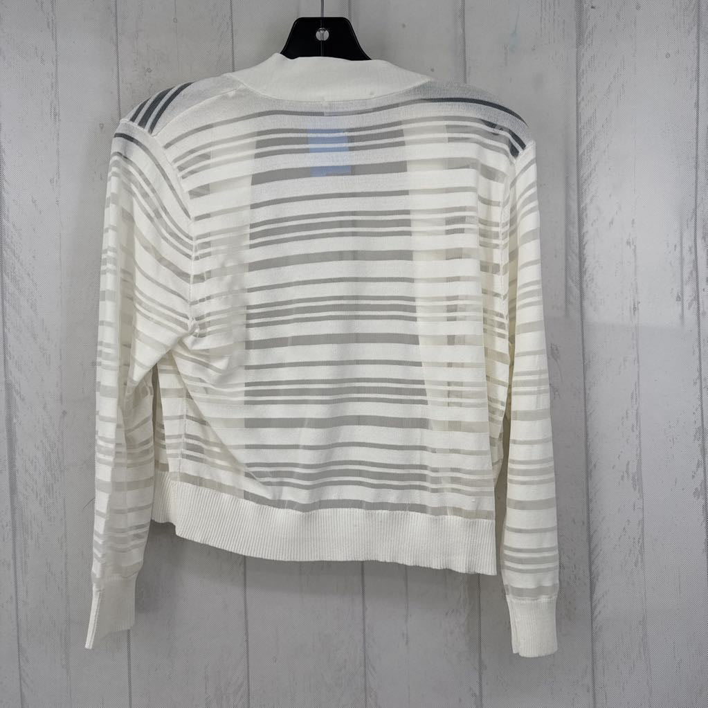 L striped crop cardi