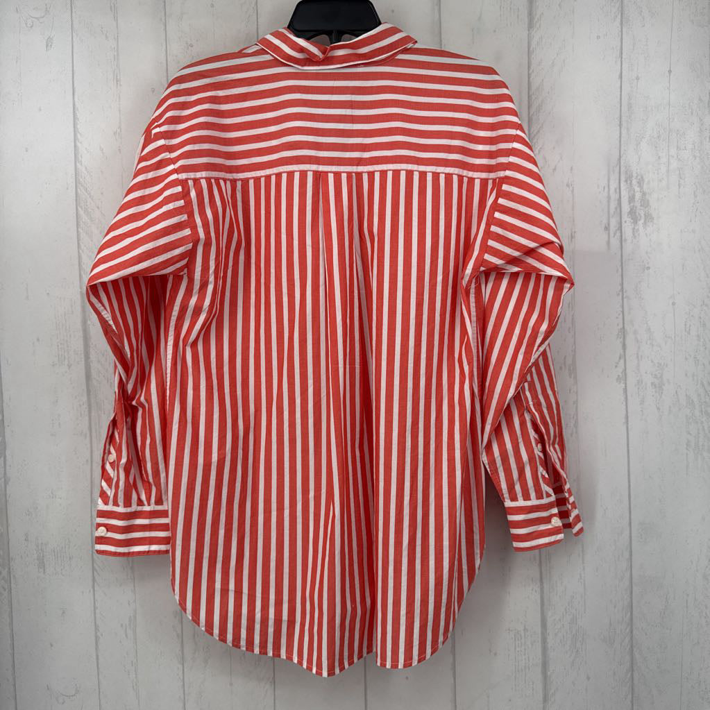 S striped button down l/s top
