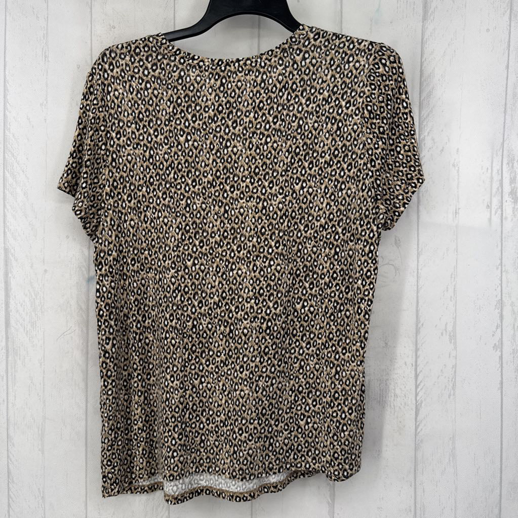 M animal print round neck s/s tee