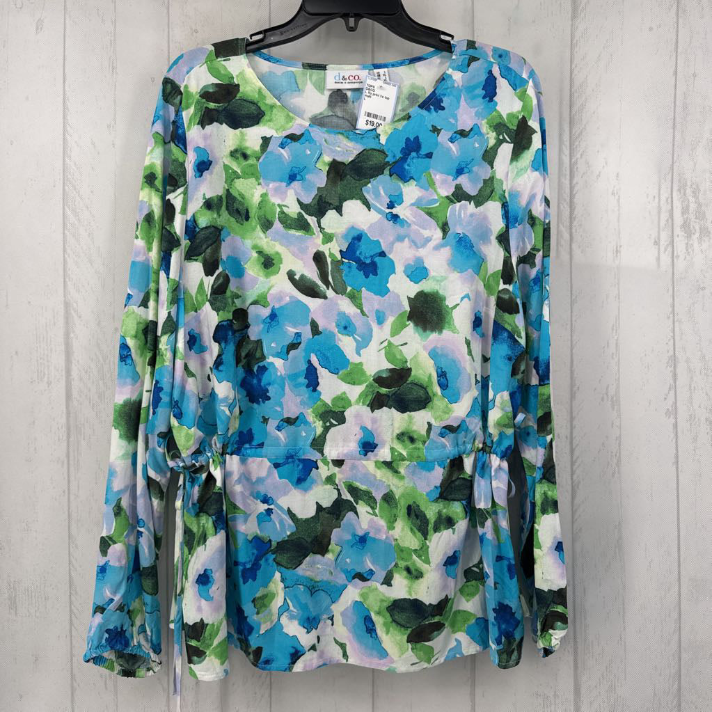 L flo print l/s top