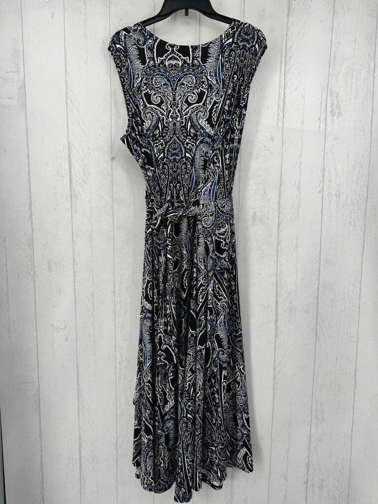 XL paisley print crossover slvls maxi dress